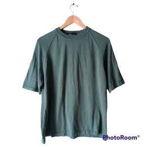 Brandini Women's 70% Silk Sage Green Blouse. Size L